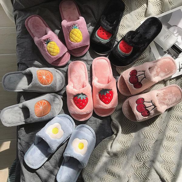 slippers autumn and winter fruit cotton personality open toe non-slip home warm fur plush indoor shoes women, Black
slippers autumn and winter fruit cotton personality open toe non-slip home warm fur plush indoor shoes women, Black
