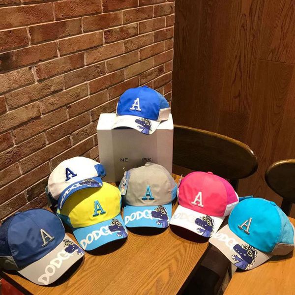 children's cartoon embroidered cap in summer of 21, Yellow 
children's cartoon embroidered cap in summer of 21, Yellow