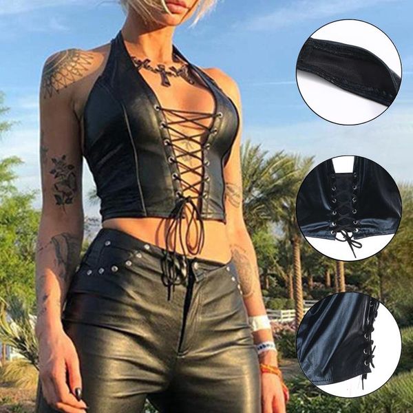 bras sets crop women lacquered leather strappy corset black fashion gothic tank party club clothing short vest, Red;black
bras sets crop women lacquered leather strappy corset black fashion gothic tank party club clothing short vest, Red;black