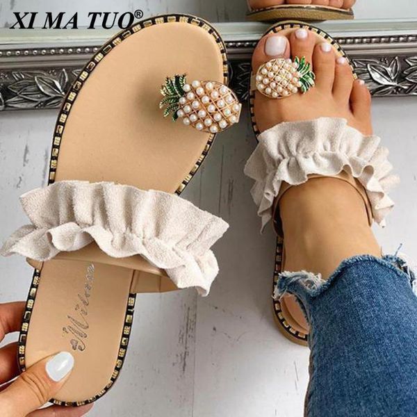 sandals women slipper pineapple pearl flat toe bohemian casual beach ladies shoes platform 2021 designer black slides wholesale
sandals women slipper pineapple pearl flat toe bohemian casual beach ladies shoes platform 2021 designer black slides wholesale