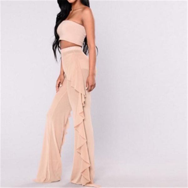women's pants & capris solid women wide leg casual loose palazzo trousers elegant ladies high waist ruffles side flare, Black;white
women's pants & capris solid women wide leg casual loose palazzo trousers elegant ladies high waist ruffles side flare, Black;white