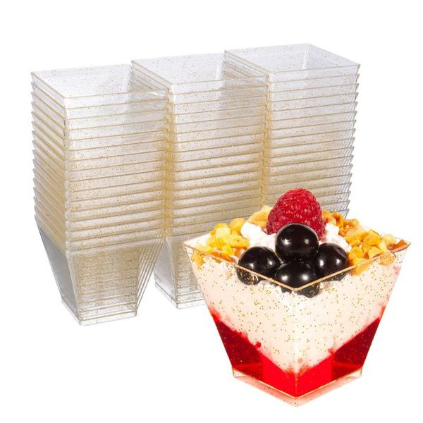 storage bottles & jars 25pcs square small dessert cups with mini tasting spoons 2oz disposable gold glitter plastic bowls kitchen food
storage bottles & jars 25pcs square small dessert cups with mini tasting spoons 2oz disposable gold glitter plastic bowls kitchen food