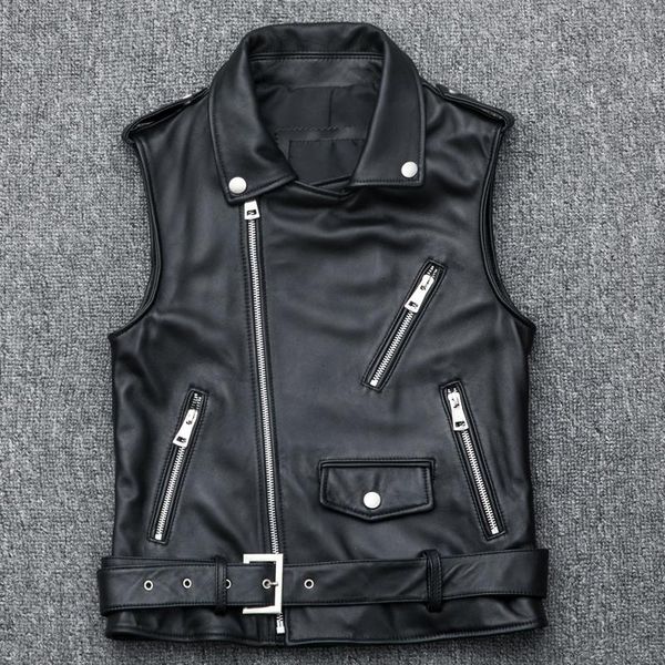 women's vests women motorcycle biker sheepskin leather waistcoat zipper short genuine vest sleeveless jacket plus size 4xl sashes coat, Black;white
women's vests women motorcycle biker sheepskin leather waistcoat zipper short genuine vest sleeveless jacket plus size 4xl sashes coat, Black;white