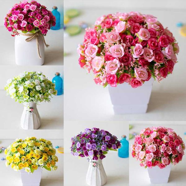 decorative flowers & wreaths 21 heads artificial rose silk flower bridal holding bouquet for wedding party decoration valentine's day p
decorative flowers & wreaths 21 heads artificial rose silk flower bridal holding bouquet for wedding party decoration valentine's day p