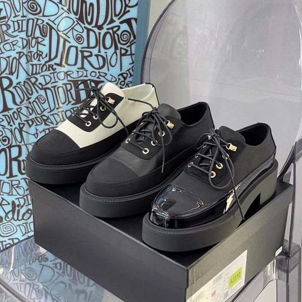 dress shoes black and white color matching ladies leather thick bottom women lace-up loafers spring autumn chaussures de femme
dress shoes black and white color matching ladies leather thick bottom women lace-up loafers spring autumn chaussures de femme