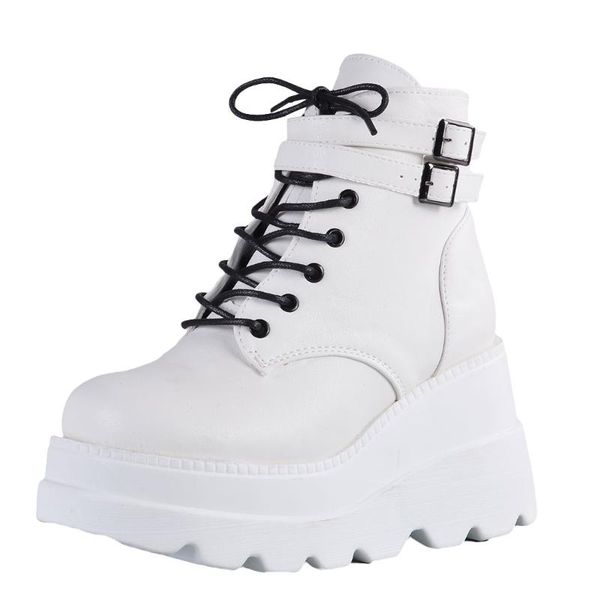 boots winter women platform fashion thick bottom ankle wedges shoes for woman lace up buckle botas mujer, Black
boots winter women platform fashion thick bottom ankle wedges shoes for woman lace up buckle botas mujer, Black