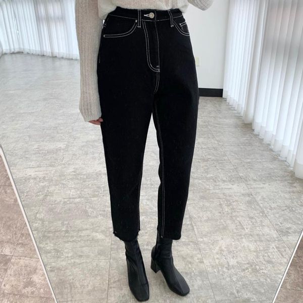 women's jeans vintage black women loose korean style streetwear boyfriend casual mom femme spring summer 2021 denim trousers, Blue
women's jeans vintage black women loose korean style streetwear boyfriend casual mom femme spring summer 2021 denim trousers, Blue