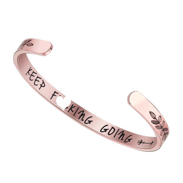 charm bracelets trendy inspirational keep going cuff bangles motivational 6mm stainless steel bracelet for men women gift pulsera, Golden;silver
charm bracelets trendy inspirational keep going cuff bangles motivational 6mm stainless steel bracelet for men women gift pulsera, Golden;silver