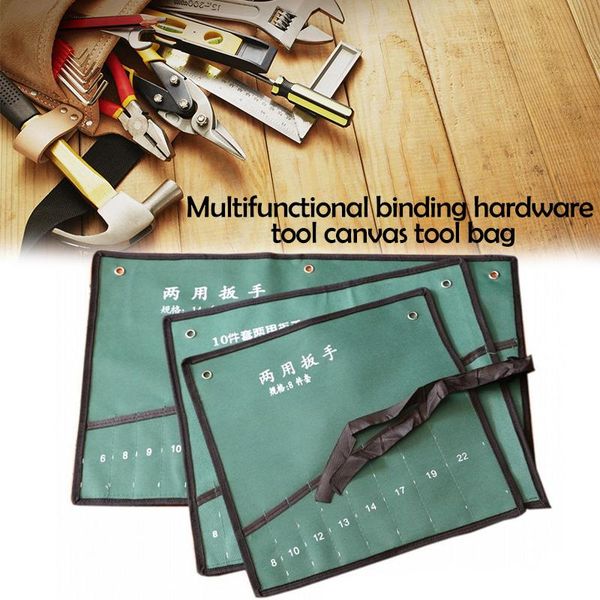 bundled canvas tool bag pockets double opening offset ring spanner kit case tool bag spanner wrench roll up storage
bundled canvas tool bag pockets double opening offset ring spanner kit case tool bag spanner wrench roll up storage