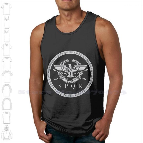 the roman empire emblem custom funny tank sleeveless vest spqr ancient aquila eagle, White;black
the roman empire emblem custom funny tank sleeveless vest spqr ancient aquila eagle, White;black