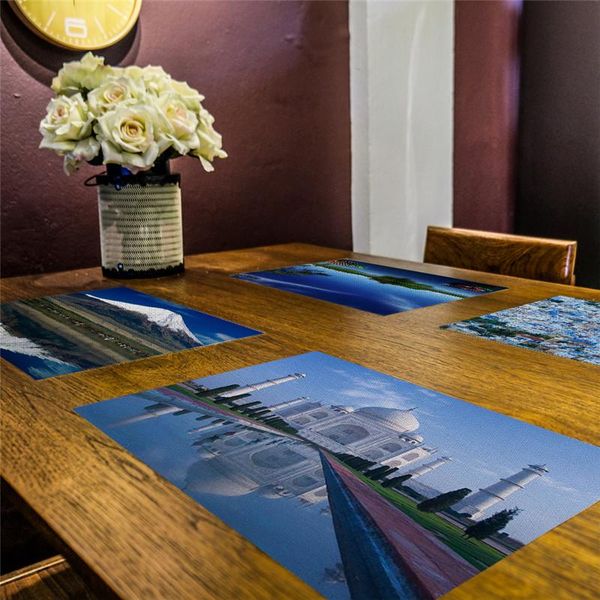 mats & pads fuwatacchi scenery pattern placemat for dining table tea party decorations eco-friendly washable kitchen
mats & pads fuwatacchi scenery pattern placemat for dining table tea party decorations eco-friendly washable kitchen