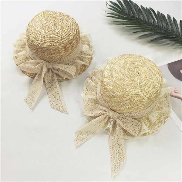 wide brim hats parent-child fashionable summer sun ladies women casual bowknot lace ribbon straw hat visor cap for holiday seaside, Blue;gray
wide brim hats parent-child fashionable summer sun ladies women casual bowknot lace ribbon straw hat visor cap for holiday seaside, Blue;gray