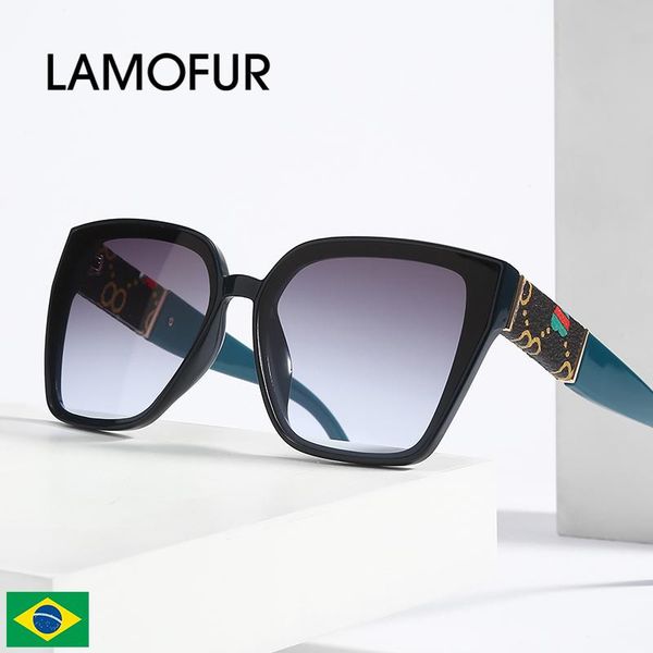 sunglasses brand design oversized square personalized leather-wrapped temples luxury cat eyes for women uv400 2803, White;black 
sunglasses brand design oversized square personalized leather-wrapped temples luxury cat eyes for women uv400 2803, White;black