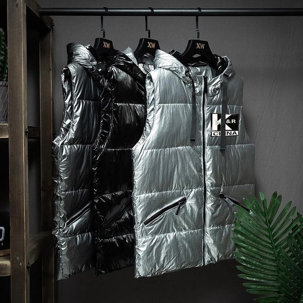men's vests 2021 brand mens fleece sleeveless jacket winter fashion hooded casual coat cotton-padded vest men thicken waistcoat 4xl, Black;white
men's vests 2021 brand mens fleece sleeveless jacket winter fashion hooded casual coat cotton-padded vest men thicken waistcoat 4xl, Black;white