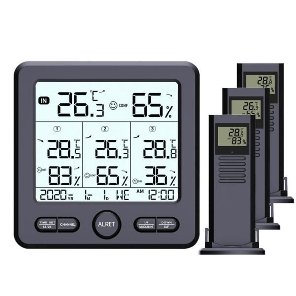smart home control weather station wireless indoor outdoor thermometer ts-6210 digital temperature hygrometer with 3pcs remote sensors
smart home control weather station wireless indoor outdoor thermometer ts-6210 digital temperature hygrometer with 3pcs remote sensors