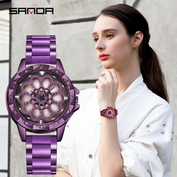 wristwatches sanda rotate dial watch women luxury crystal ladies watches 30m waterproof japenese movement dress clock relogio feminino, Slivery;brown
wristwatches sanda rotate dial watch women luxury crystal ladies watches 30m waterproof japenese movement dress clock relogio feminino, Slivery;brown