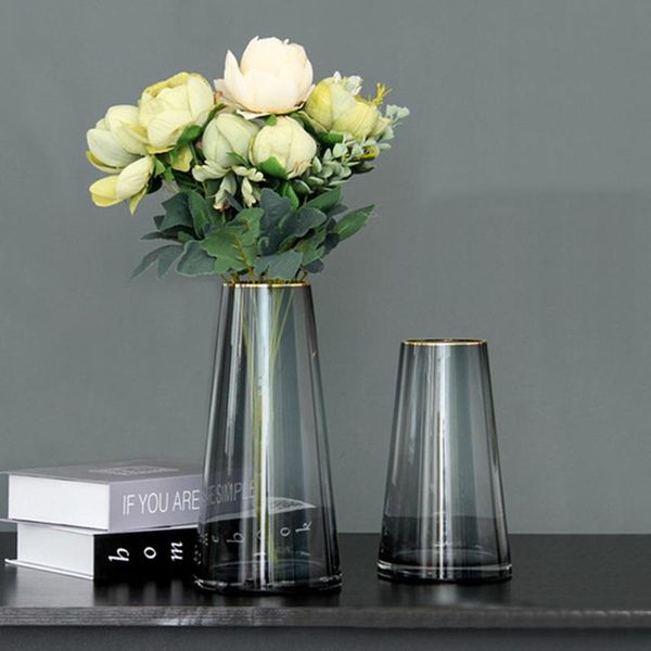 nordic modern t-shaped cone-shaped gold-painted simple glass vase, flower arrangement for living room and bedroom
nordic modern t-shaped cone-shaped gold-painted simple glass vase, flower arrangement for living room and bedroom