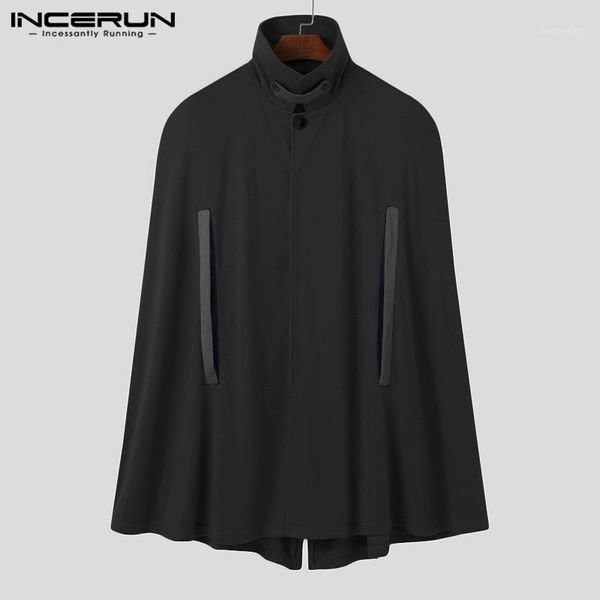 man solid pockets trench streetwear incerun men coats fashion patchwork poncho leisure single breasted cloak capes winter s-5xl men's, Tan;black
man solid pockets trench streetwear incerun men coats fashion patchwork poncho leisure single breasted cloak capes winter s-5xl men's, Tan;black