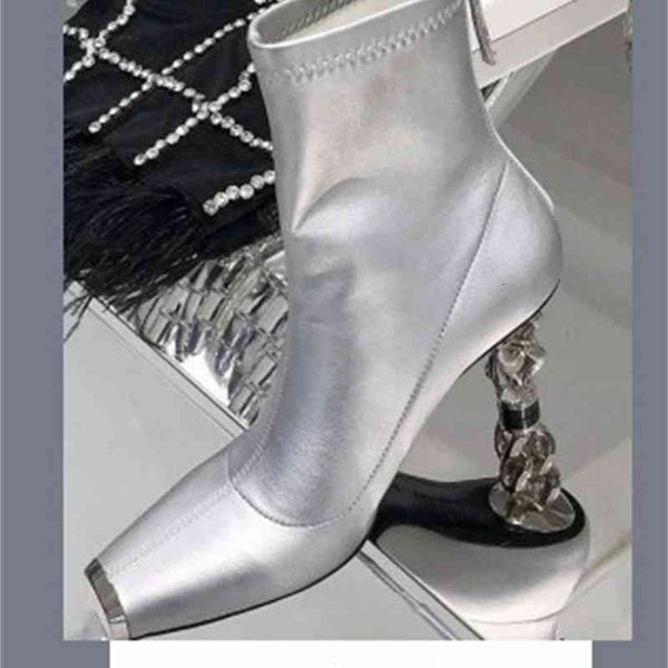 elegant temperament boots autumn and winter fashion temperament casual square head back zipper elastic special-shaped heel woman high heels, Black
elegant temperament boots autumn and winter fashion temperament casual square head back zipper elastic special-shaped heel woman high heels, Black