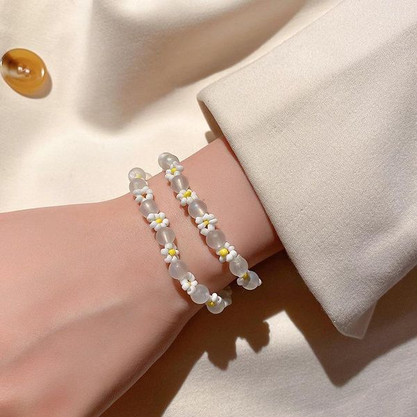 charm bracelets origin summer white color arcylic flowers for women ladies clear glass beaded charming accessories, Golden;silver
charm bracelets origin summer white color arcylic flowers for women ladies clear glass beaded charming accessories, Golden;silver
