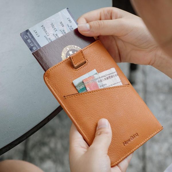 card holders bring leather passport cover travel wallet men for checkbook id holder ticket clip purse women, Brown;gray
card holders bring leather passport cover travel wallet men for checkbook id holder ticket clip purse women, Brown;gray