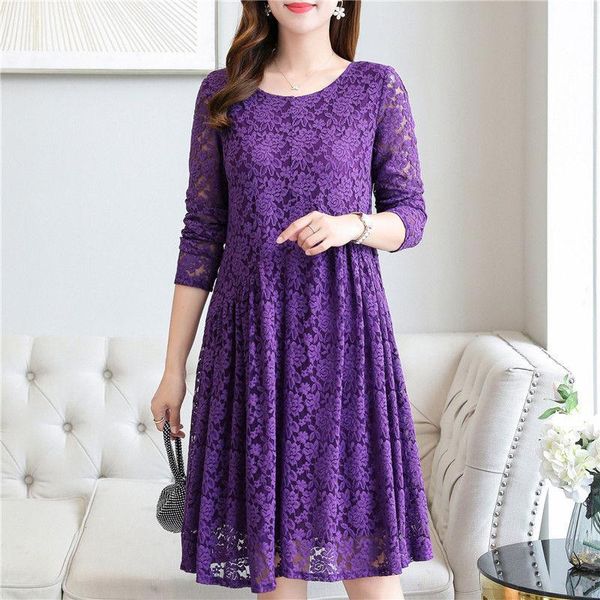 casual dresses spring vintage floral print hollow lace dress women plus size 4xl elegant loose long sleeve party mom's base, Black;gray
casual dresses spring vintage floral print hollow lace dress women plus size 4xl elegant loose long sleeve party mom's base, Black;gray