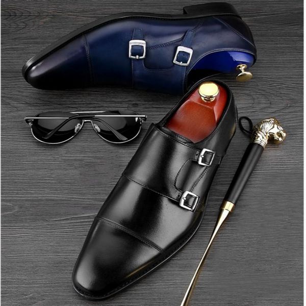 2021 spring and autumn men's business dress leather shoes men's large size double buckle personality youth cross-border shoes, Black
2021 spring and autumn men's business dress leather shoes men's large size double buckle personality youth cross-border shoes, Black