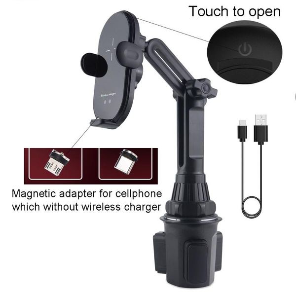 cell phone mounts & holders auto clamping 10w car wireless charger cup mount holer with 3pcs magnetic plug for i-phone 12/mini pro cellphone
cell phone mounts & holders auto clamping 10w car wireless charger cup mount holer with 3pcs magnetic plug for i-phone 12/mini pro cellphone