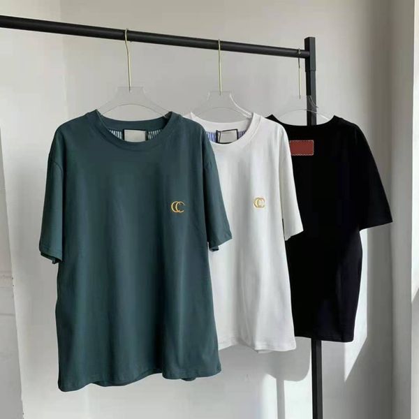 chaopai gujia simple two letter solid color loose round neck casual cloth embroidery short sleeve t-shirt, White
chaopai gujia simple two letter solid color loose round neck casual cloth embroidery short sleeve t-shirt, White