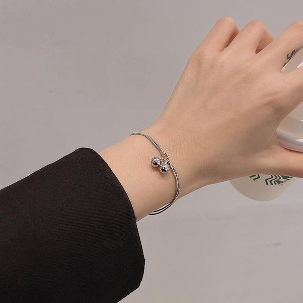2021 new chinese style snake bone chain bell bracelet female simple hand ornament student patry jewelry for women gifts, Black
2021 new chinese style snake bone chain bell bracelet female simple hand ornament student patry jewelry for women gifts, Black