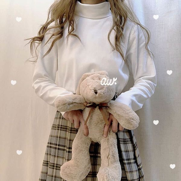 women's hoodies & sweatshirts thick bottomed blouse, medium high neck veet shirt, full size thin long sleeve t-shirt, Black
women's hoodies & sweatshirts thick bottomed blouse, medium high neck veet shirt, full size thin long sleeve t-shirt, Black