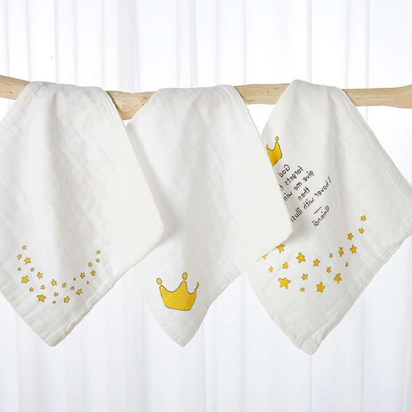born baby crown towel gauze handkerchief face wash wipe super soft children's small square saliva, White
born baby crown towel gauze handkerchief face wash wipe super soft children's small square saliva, White