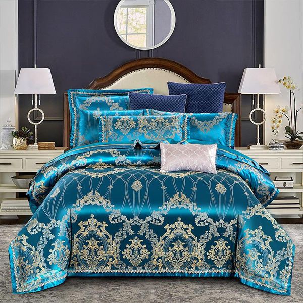 bedding sets 4pcs luxury satin jacquard ab double side fabric set size soft bedclothes bed sheet duvet cover pillowcases
bedding sets 4pcs luxury satin jacquard ab double side fabric set size soft bedclothes bed sheet duvet cover pillowcases