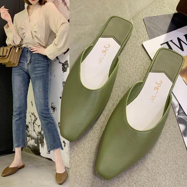 slippers shoes women 2021 spring elegant ladies mule sharp point toe slip on slides shallow mouth sandals slipper, Black
slippers shoes women 2021 spring elegant ladies mule sharp point toe slip on slides shallow mouth sandals slipper, Black