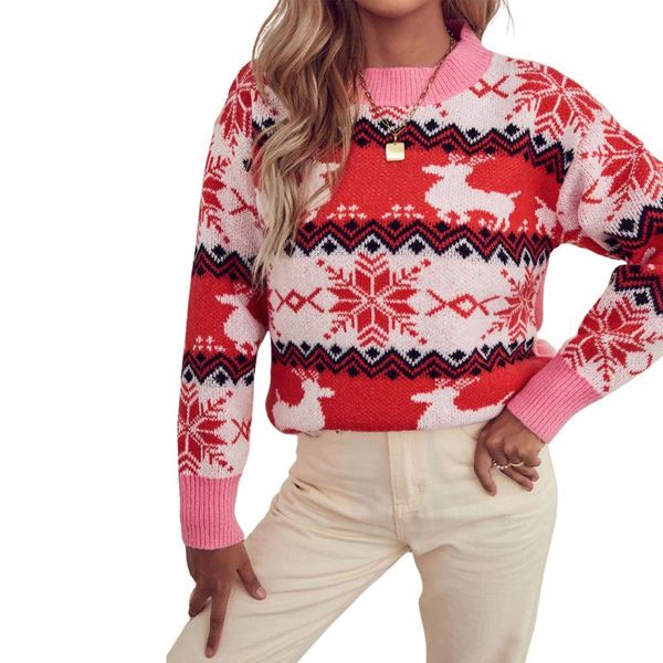 women's sweaters women clothing christmas knitted sweater with cartoon elk snowflake ladies holiday autumn casual, White;black
women's sweaters women clothing christmas knitted sweater with cartoon elk snowflake ladies holiday autumn casual, White;black