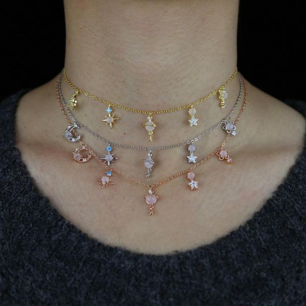 drop ship layer choker necklace with minimal delicate moon star north star pendant mini lovely charm pendant for women wedding, Golden;silver
drop ship layer choker necklace with minimal delicate moon star north star pendant mini lovely charm pendant for women wedding, Golden;silver
