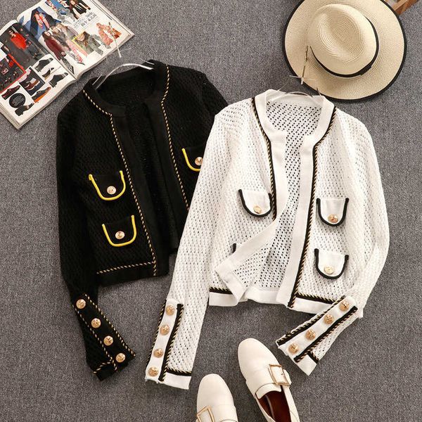 women's knits & tees women autumn winter fashion hollow out weave cardigan sweater long sleeve golden button knitted outerwea ogl9, White
women's knits & tees women autumn winter fashion hollow out weave cardigan sweater long sleeve golden button knitted outerwea ogl9, White