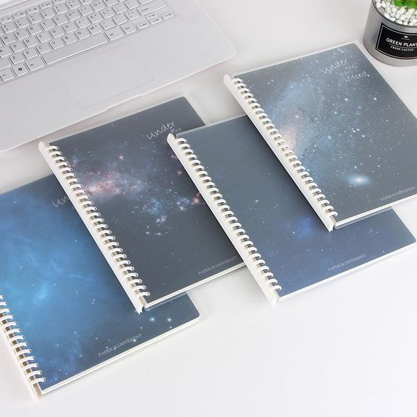 notepads starry sky transparent coil spiral notebook f book a5 japanese checkered horizontal line removable school office, Purple;pink
notepads starry sky transparent coil spiral notebook f book a5 japanese checkered horizontal line removable school office, Purple;pink