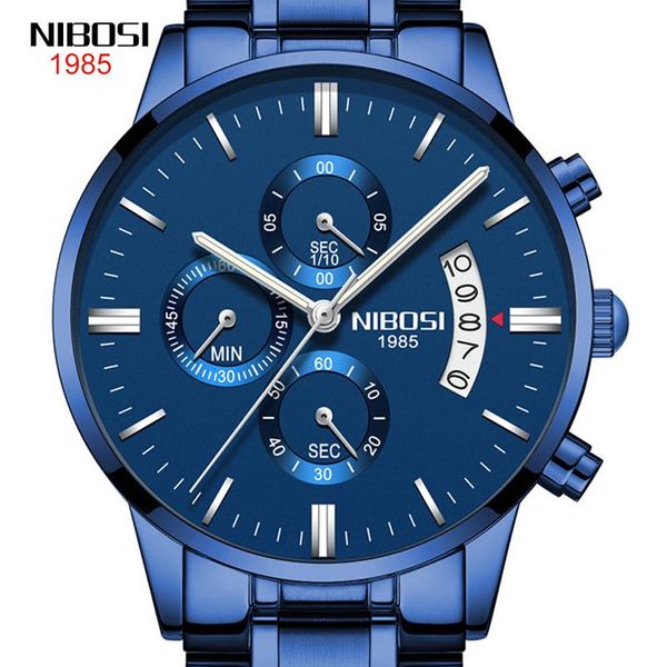 wristwatches nibosi mens watches fashion business quartz watch men sport all steel waterproof blue clock erkek kol saati, Slivery;brown
wristwatches nibosi mens watches fashion business quartz watch men sport all steel waterproof blue clock erkek kol saati, Slivery;brown