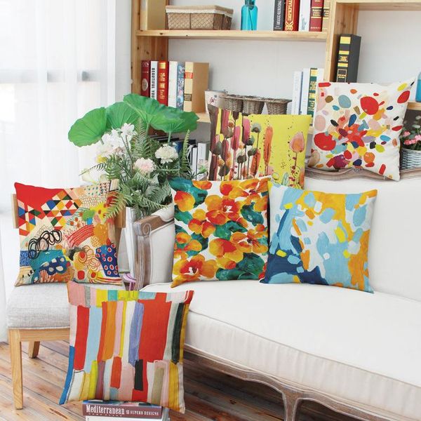 cushion/decorative pillow abstract oil painting 3d decorative linen cushions 45x45cm sofas throw pillows home decorate cojines almofada car-
cushion/decorative pillow abstract oil painting 3d decorative linen cushions 45x45cm sofas throw pillows home decorate cojines almofada car-
