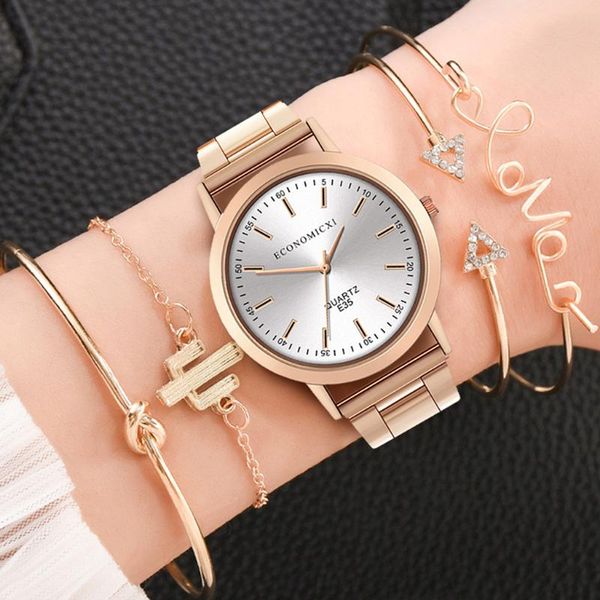 wristwatches 5pc/set fashion women watches round arabic numerals mesh watch dress luxury bracelet set drop, Slivery;brown
wristwatches 5pc/set fashion women watches round arabic numerals mesh watch dress luxury bracelet set drop, Slivery;brown