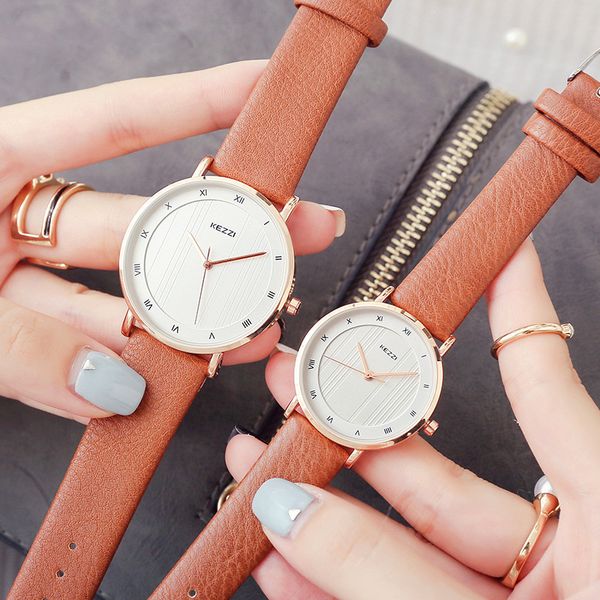 kezi kezzi fashion couple college style simple men's female student belt waterproof quartz watch, Slivery;brown
kezi kezzi fashion couple college style simple men's female student belt waterproof quartz watch, Slivery;brown