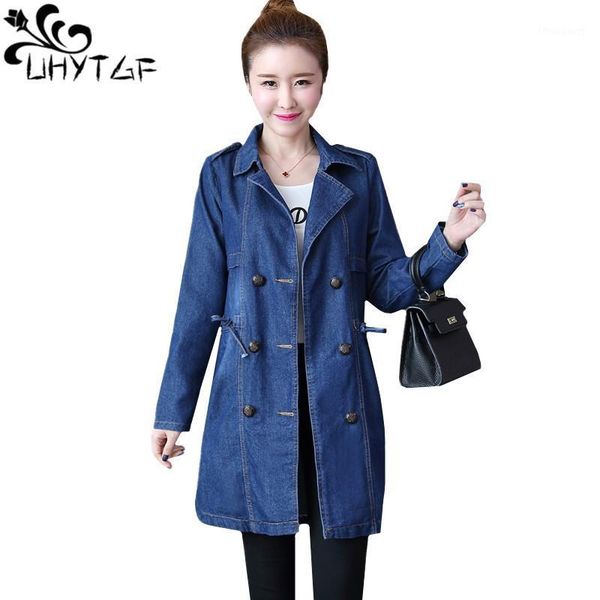women's jackets uhytgf casual autumn winter jacket double-breasted loose plus size denim medium length windbreaker outerwear 195, Black;brown
women's jackets uhytgf casual autumn winter jacket double-breasted loose plus size denim medium length windbreaker outerwear 195, Black;brown