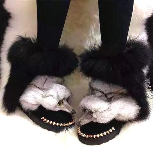 boots luxury cute front snow fur opening rivets studs thick sole winter warm female plush mid-calf, Black
boots luxury cute front snow fur opening rivets studs thick sole winter warm female plush mid-calf, Black