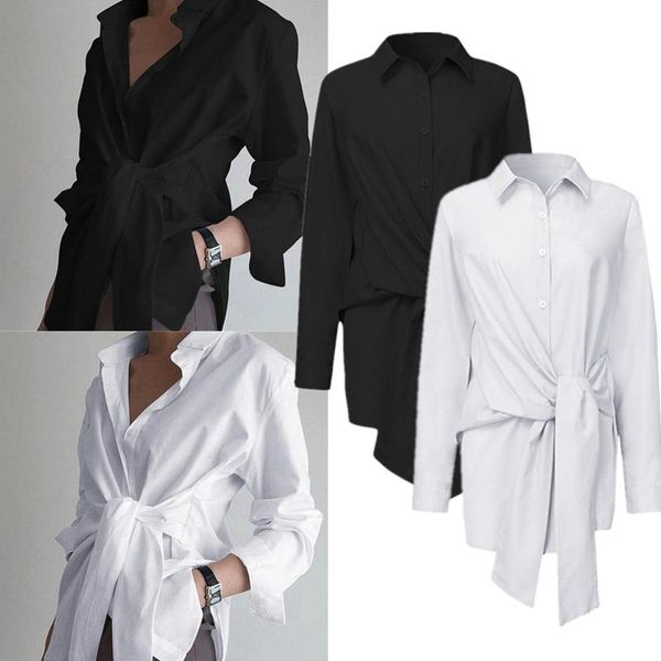 women's blouses & shirts stylish lace up asymmetrical blouse 2021 casual long sleeve chemise female button work blusas tunic, White
women's blouses & shirts stylish lace up asymmetrical blouse 2021 casual long sleeve chemise female button work blusas tunic, White