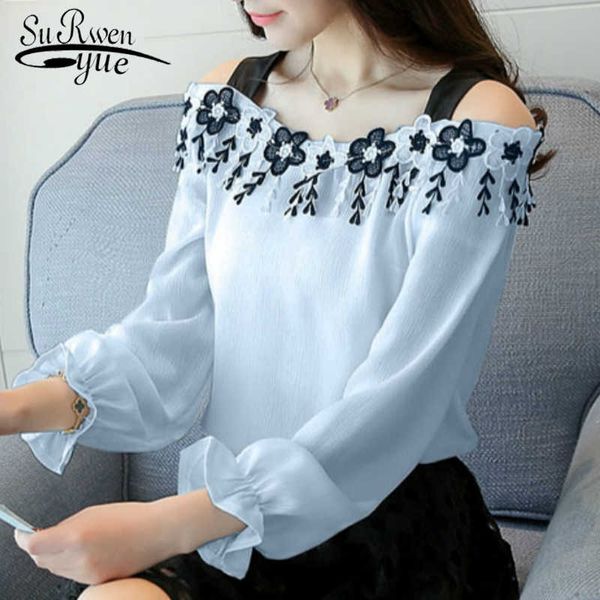 2021 women blusas fashion flowers tassel white shirts elegant slash neck off shoulder female chiffon blouse d433 30 cx200617
2021 women blusas fashion flowers tassel white shirts elegant slash neck off shoulder female chiffon blouse d433 30 cx200617