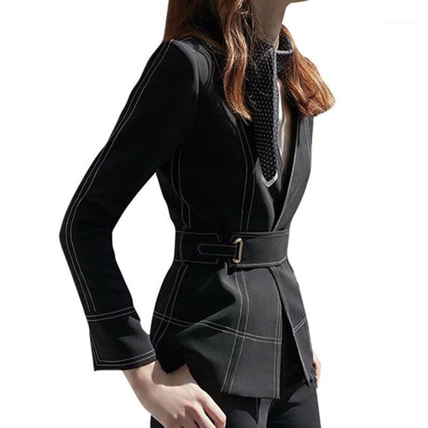 women's suits & blazers stylish 2021 designer blazer single breasted casual jacquard jacket female stitching ol slim outer wear, White;black
women's suits & blazers stylish 2021 designer blazer single breasted casual jacquard jacket female stitching ol slim outer wear, White;black