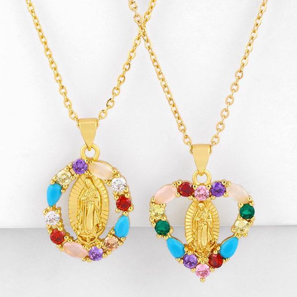 pendant necklaces rainbow virgin mary for women with crystal cross gold cubic zirconia religious jewelry nkeq37, Silver
pendant necklaces rainbow virgin mary for women with crystal cross gold cubic zirconia religious jewelry nkeq37, Silver