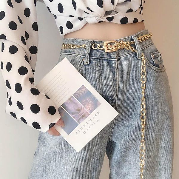 belts punk hip hop gold silver waist chain metal designers belt for women lady dress jeans trousers waistband luxury body, Black;brown
belts punk hip hop gold silver waist chain metal designers belt for women lady dress jeans trousers waistband luxury body, Black;brown
