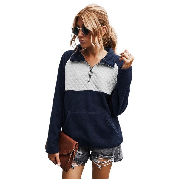 women's hoodies & sweatshirts women quarter zip long sleeve sweatshirt color block lapel loose pullover, Black
women's hoodies & sweatshirts women quarter zip long sleeve sweatshirt color block lapel loose pullover, Black